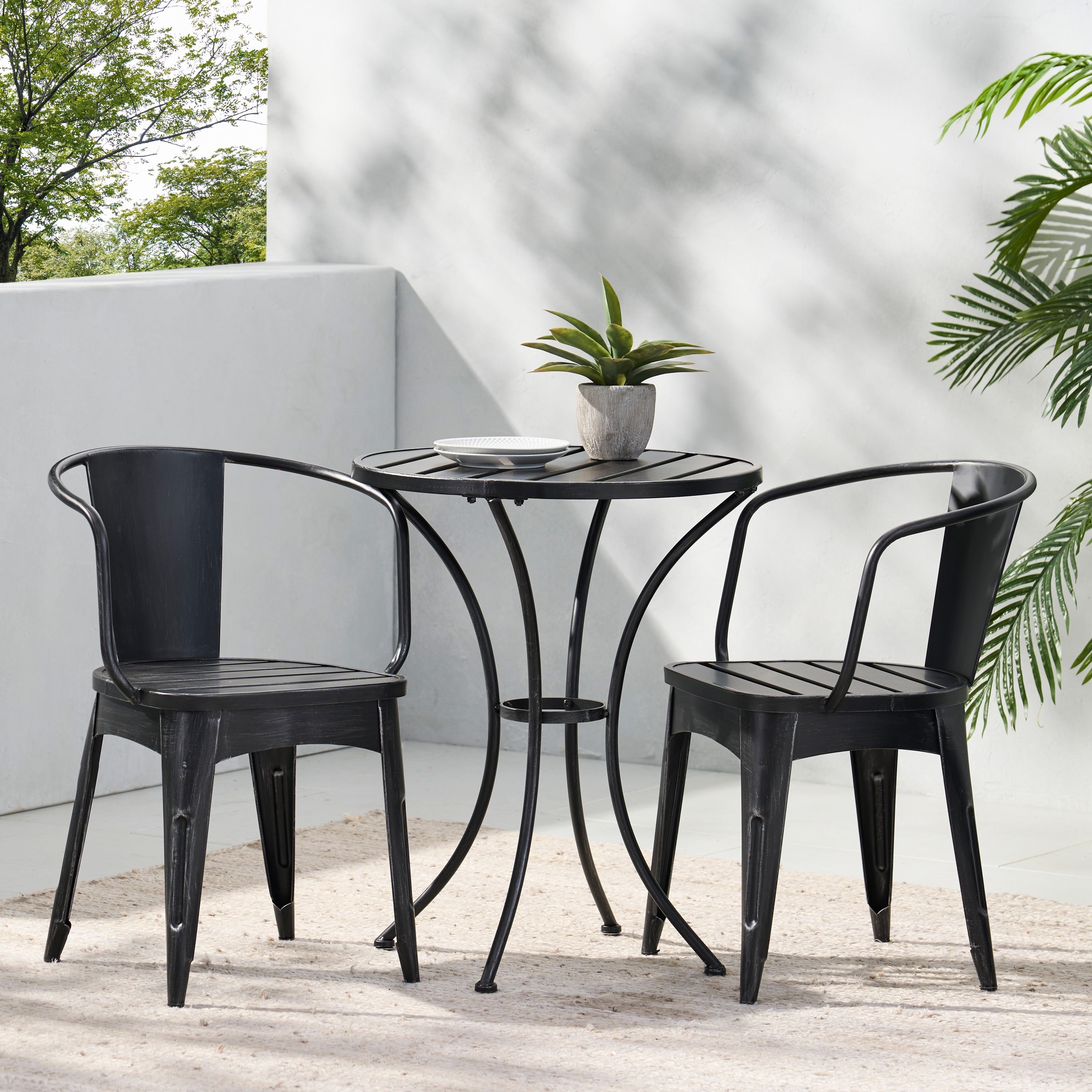 Colmar Outdoor 3 Piece Bistro Set By Christopher Knight Home