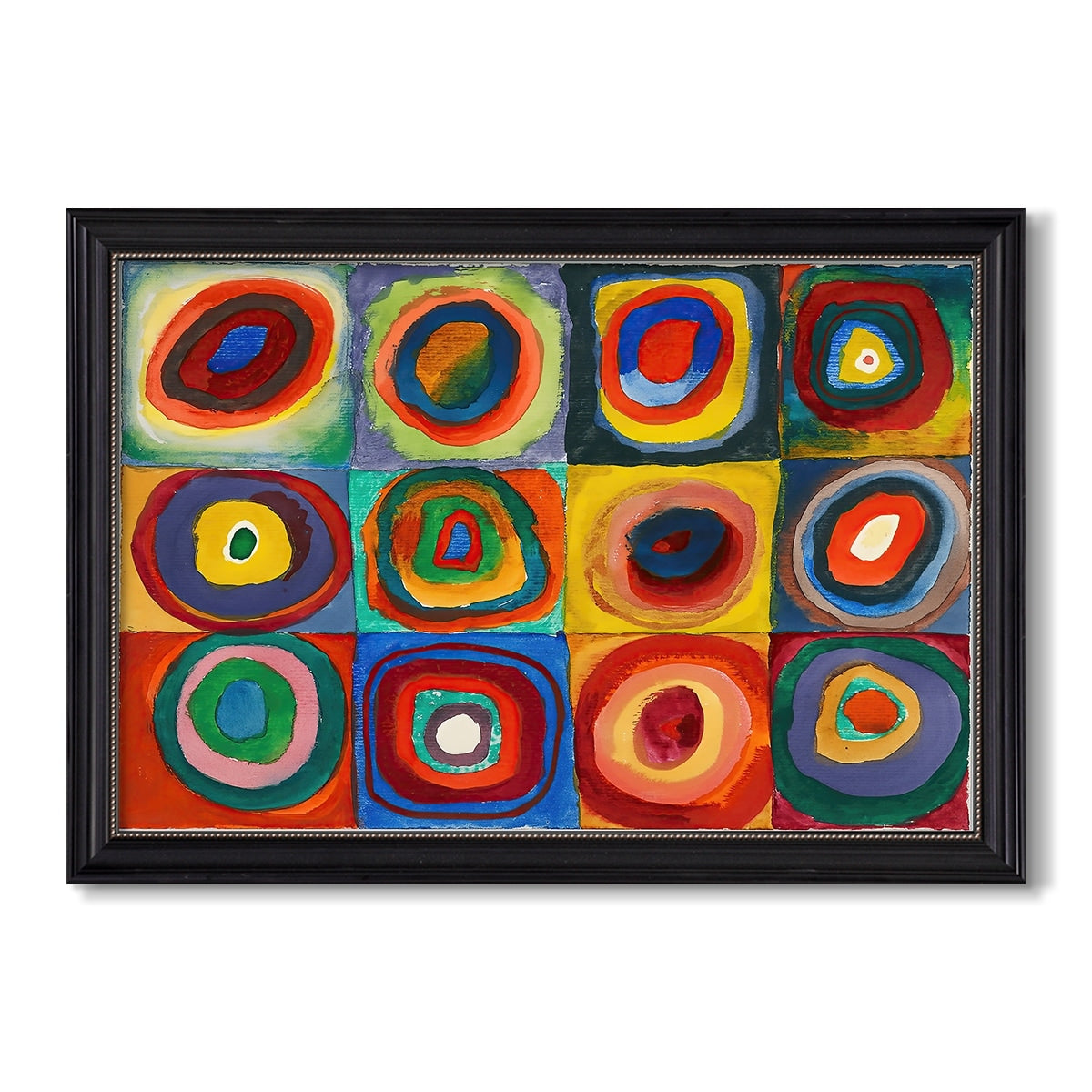Color Study Squares With 1913 Wassily Kandinsky Custom Framed Canvas