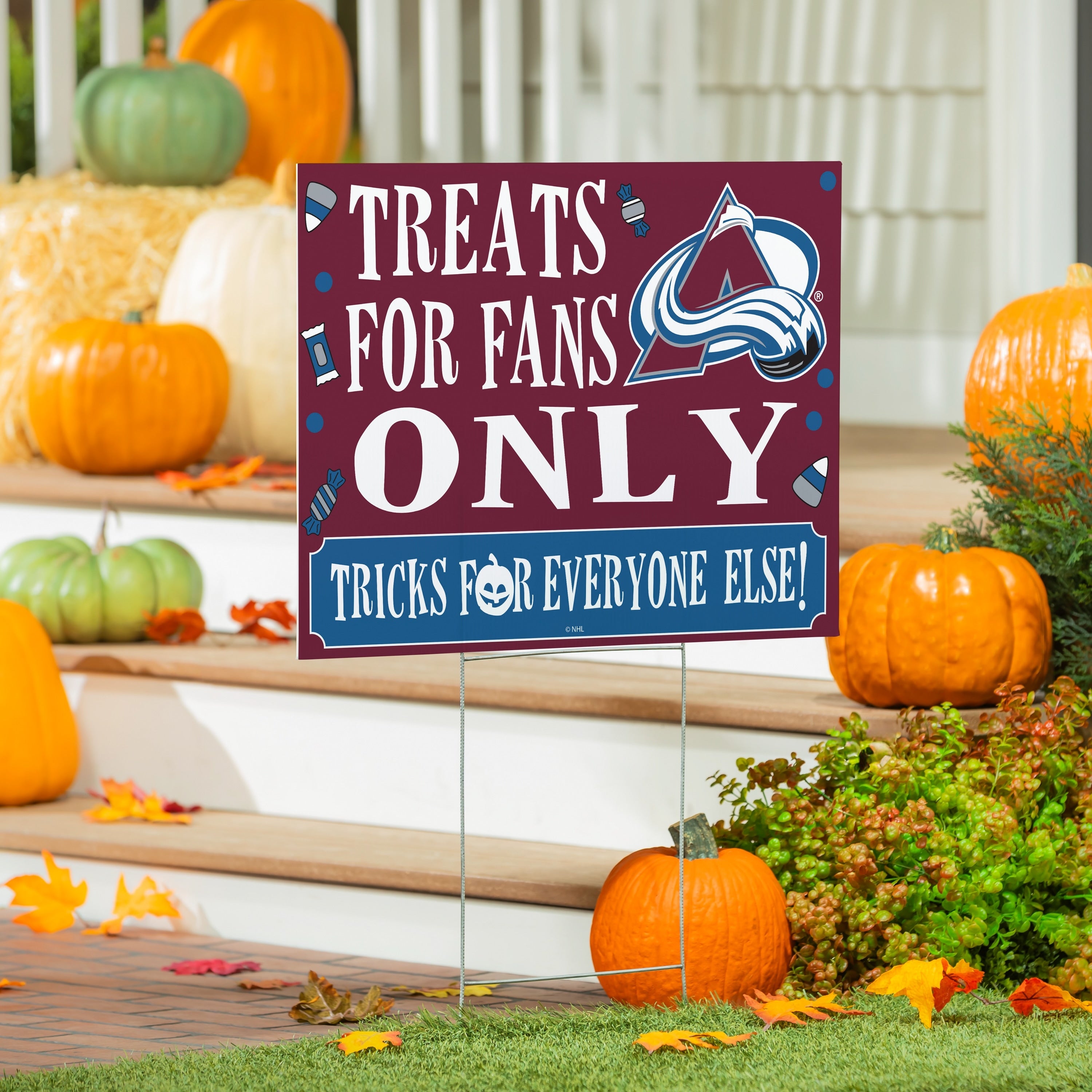 Colorado Avalanche Yard Sign Halloween Treats For Fans