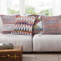 Colorful Chindi Geometric Patterned Throw Pillow