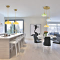 Colorful Pastel Ruffled Glass Pendant Chandelier Kids Room Kitchen
