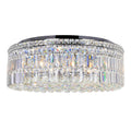 9 Light Flush Mount With Chrome Finish