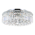 5 Light Flush Mount With Chrome Finish
