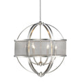 Colson Pewter 6 Light Round Chandelier