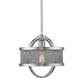 Colson Pewter Mini Pendant With Mesh Metal Shade