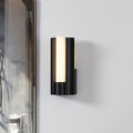Colton 12 Inch 1 Light Textured Black 5Cct Led Vanity Light With Etched Opal Glass Shade