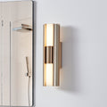 Colton 18 Inch 2 Light Champagne Gold 5Cct Led Vanity Light With Etched Opal Glass Shades