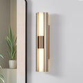 Colton 24 Inch 2 Light Champagne Gold 5Cct Led Vanity Light With Etched Opal Glass Shades