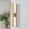 Colton 30 Inch 2 Light Champagne Gold 5Cct Led Vanity Light With Etched Opal Glass Shades