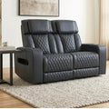 Colton Leather Match Power Loveseat N A