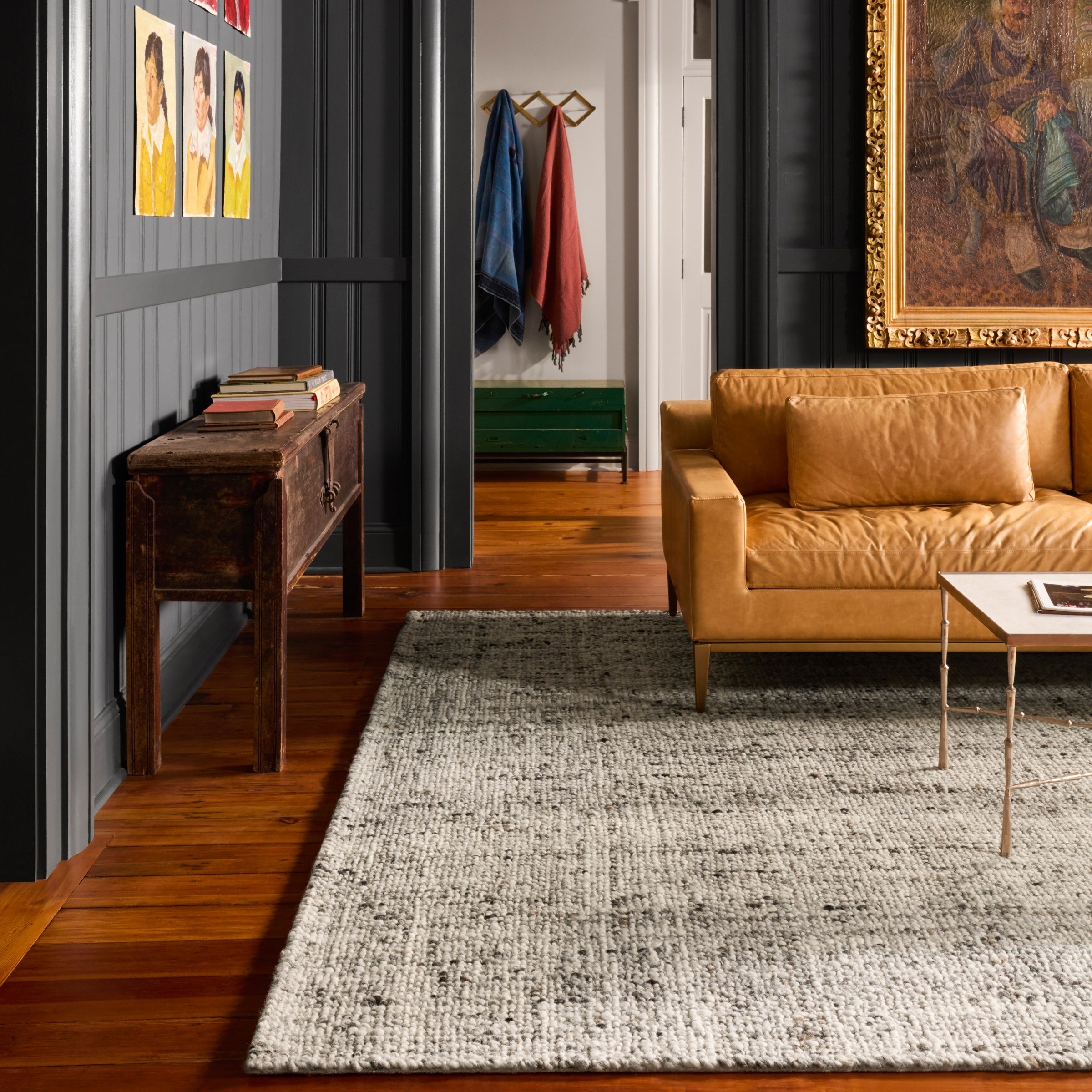 Coltrane Handmade Solid Gray Ivory Area Rug 710 X10