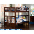 Columbia Bunk Bed Full Over Full In Walnut