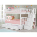 Columbia White Full Over Full Staircase Bunk Bed And Trundle Set