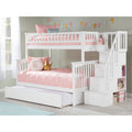 Columbia Staircase Bunk Bed Twin Over Full With Full Size Urban Trundle Bed