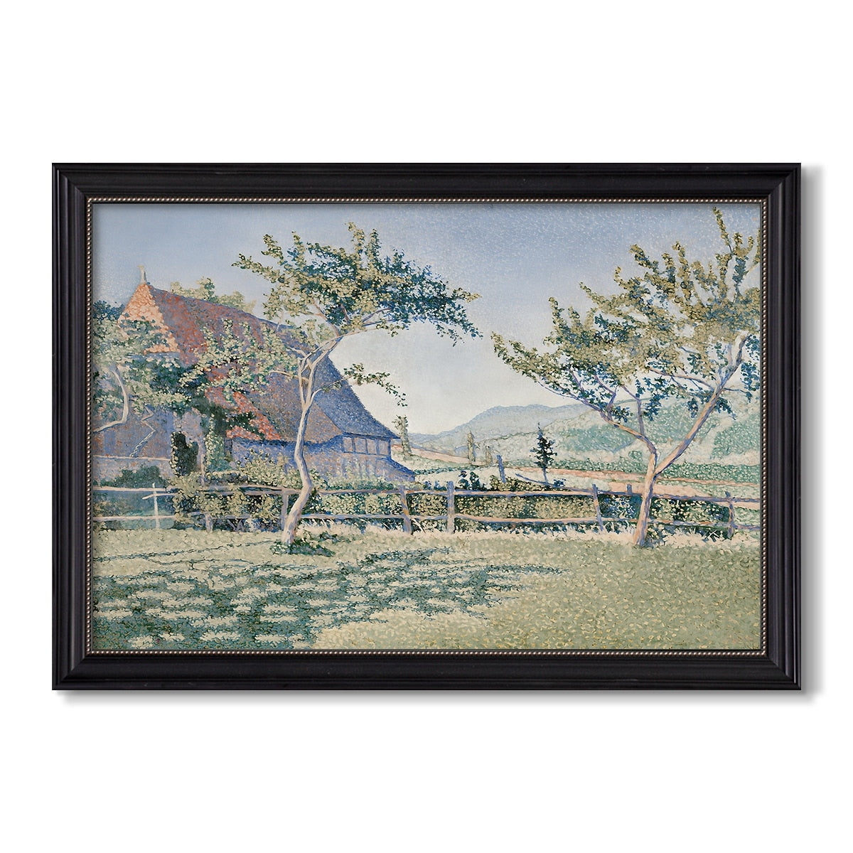 Comblat Le Chateau The Meadow 1887 Paul Signac Custom Framed Canvas