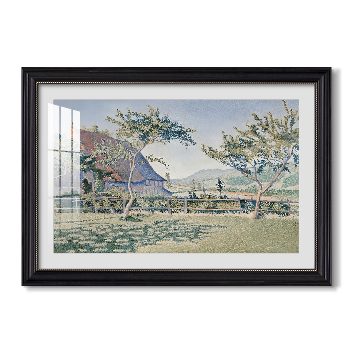 Comblat Le Chateau The Meadow 1887 Paul Signac Custom Framed Print