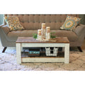 Combo Reclaimed Wood Coffee Table With Shelf