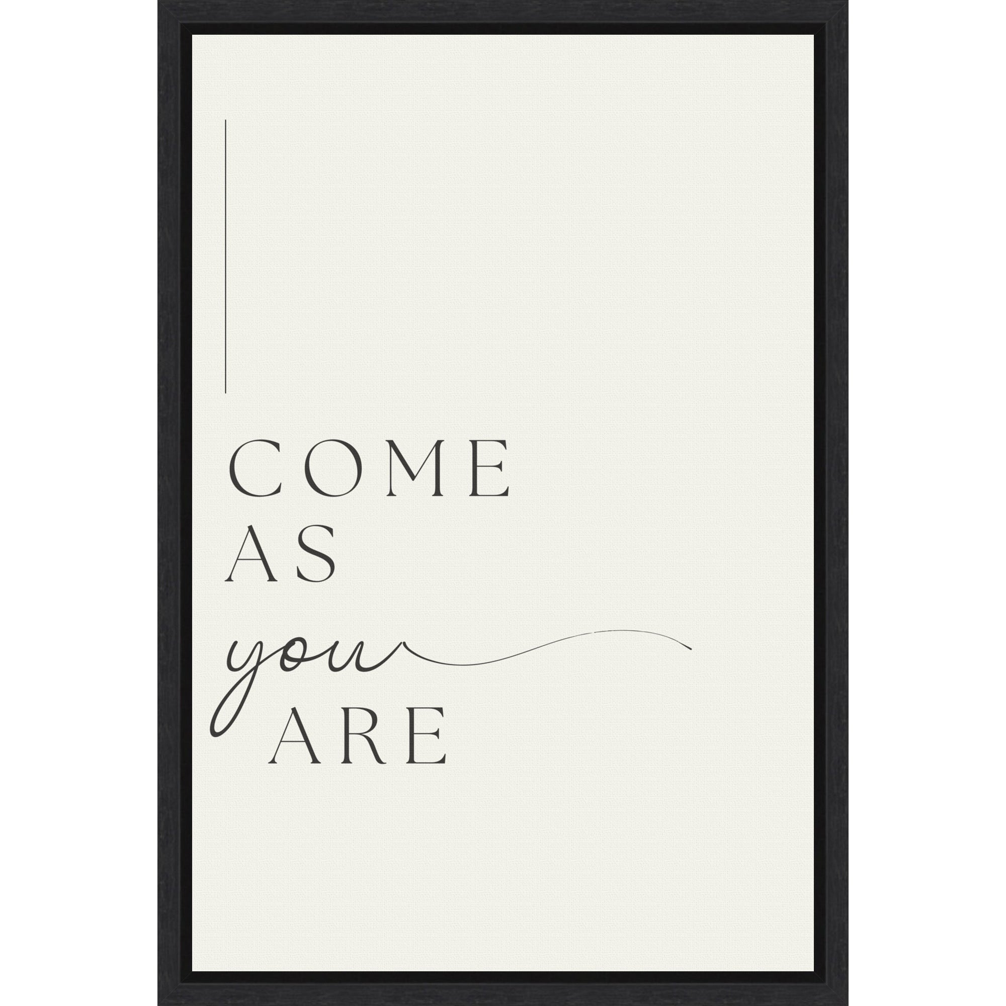 Come As You Are Scripture By Art Of Living Framed Canvas Wall Art Print