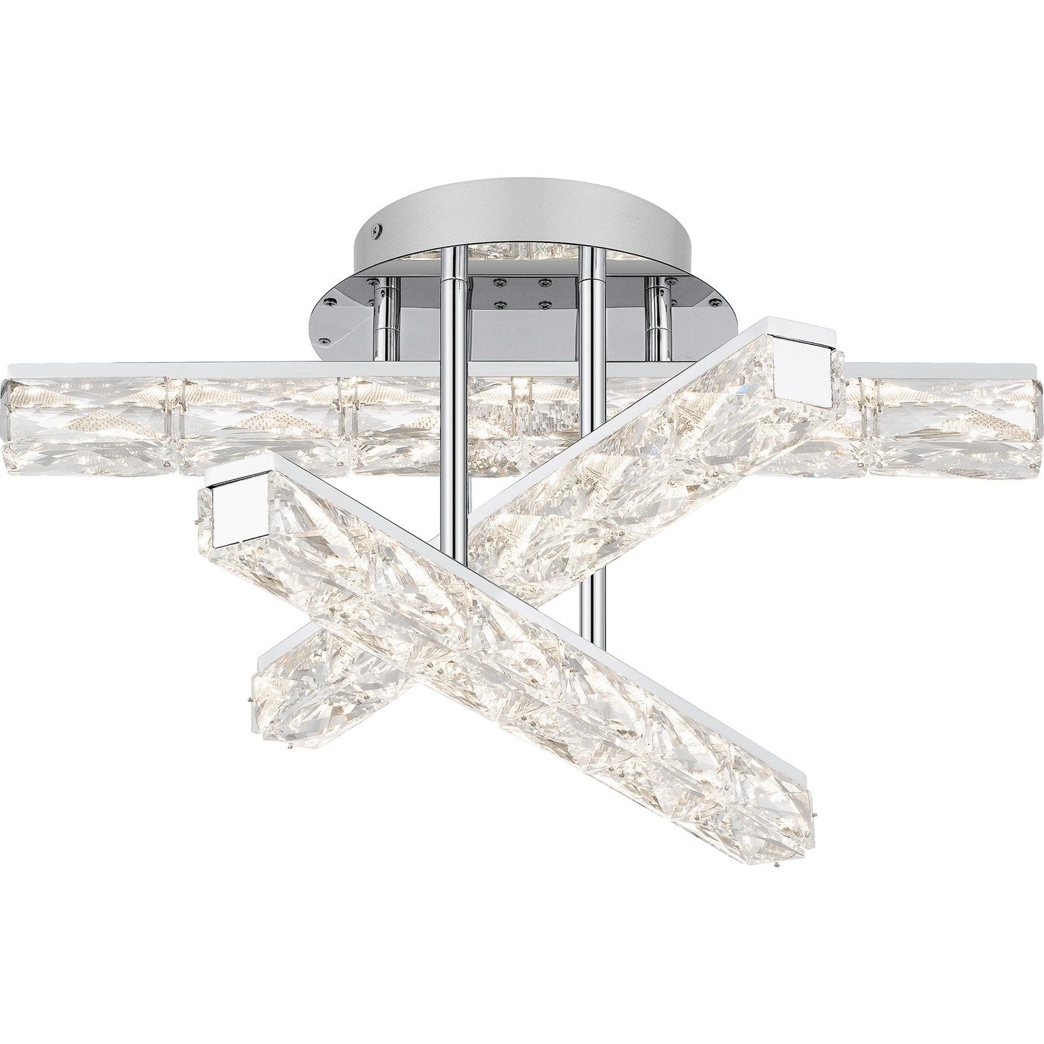 Comet Led Semi Flush Mount In Polished Chrome