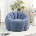 Comfortable Bean Bag Chair Light Blue Sofa Chair With Armrests Leisure Chair Lounge Chair Upholstered Chair