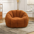 Comfortable Bean Bag Chair Orange Sofa Chair With Armrests Leisure Chair Lounge Chair Upholstered Chair