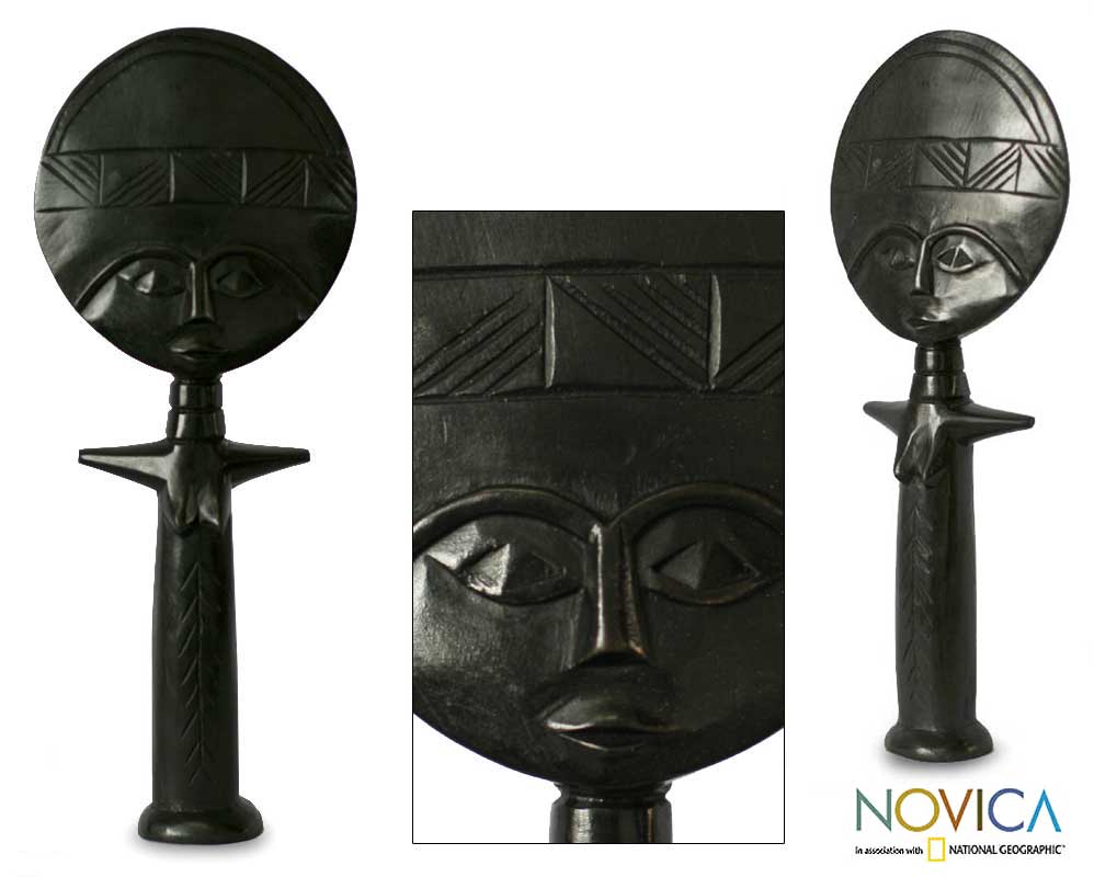 Comforter Wood Fertility Doll Ghana