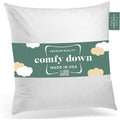 Comfydown 95 Feather 5 Down Square Decorative Pillow Insert Sham Stuffer.