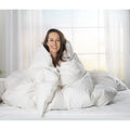 Comfydown Luxurious White Comforter Goose Down 800 Fp W Soft Plush Egyptian Cotton 600 Tc Cover Made In The Usa