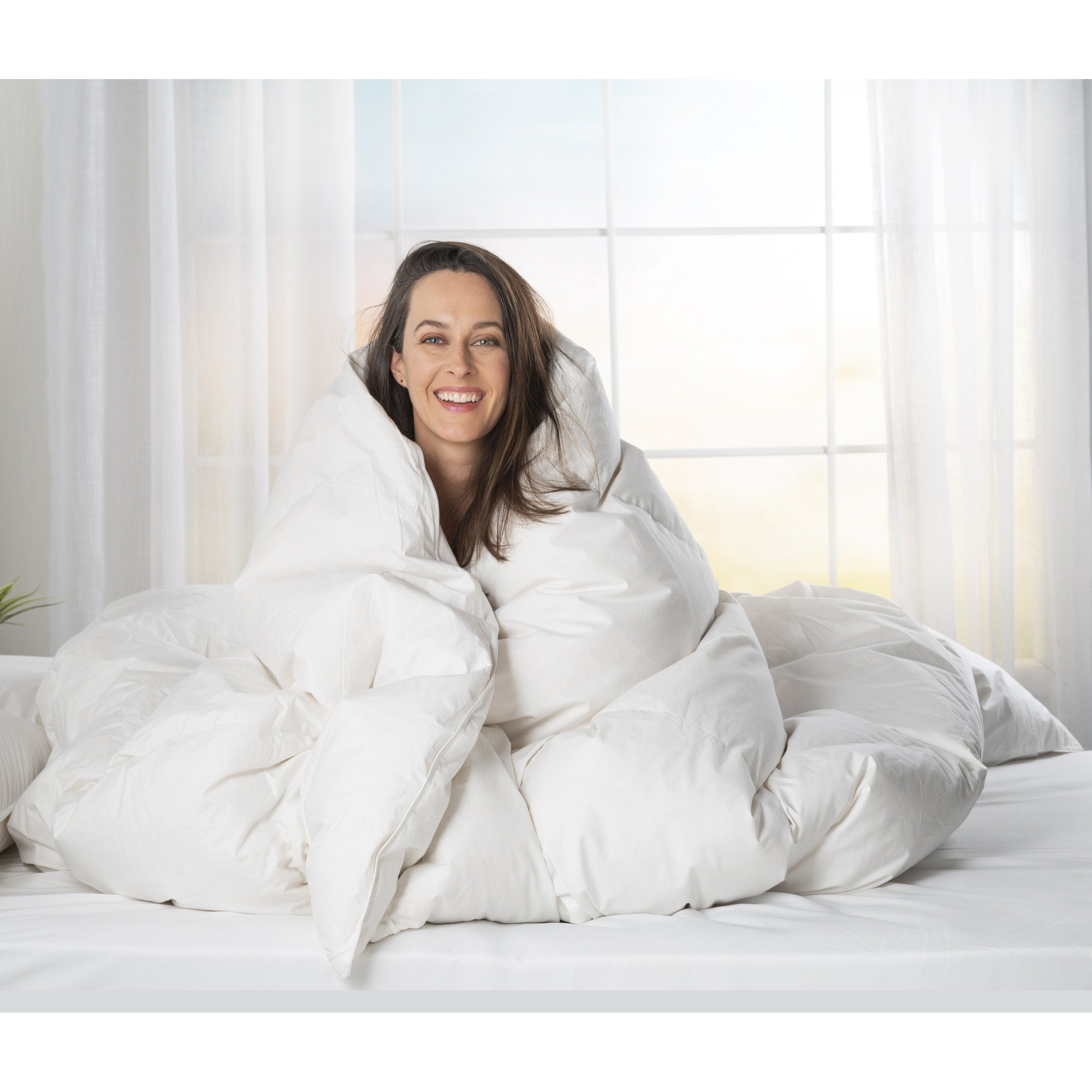 Comfydown Luxurious White Comforter Goose Down 800 Fp W Soft Plush Egyptian Cotton 600 Tc Cover Made In The Usa