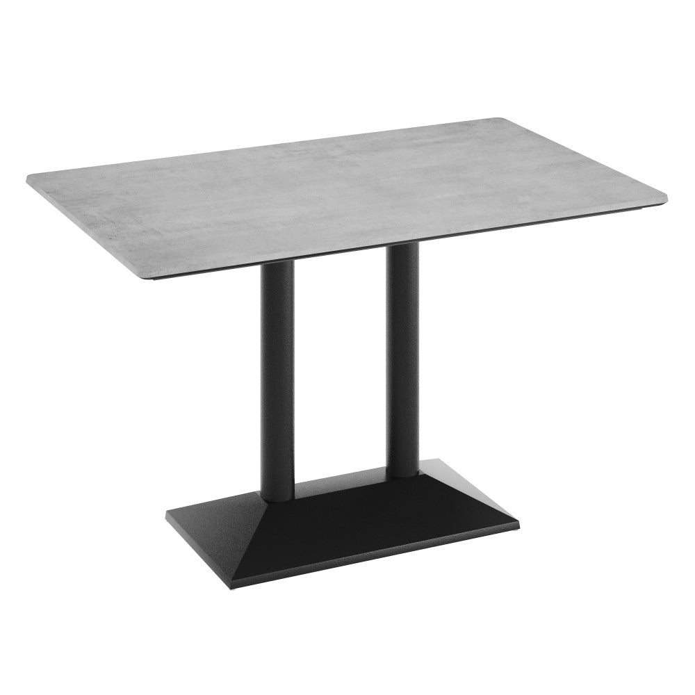 Commercial All Weather Hpl Tabletop With Dual Columned Base 48 W X 30 D X 32 H