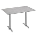 Commercial All Weather Hpl Tabletop With Dual T Bases 48 W X 30 D X 31.25 H