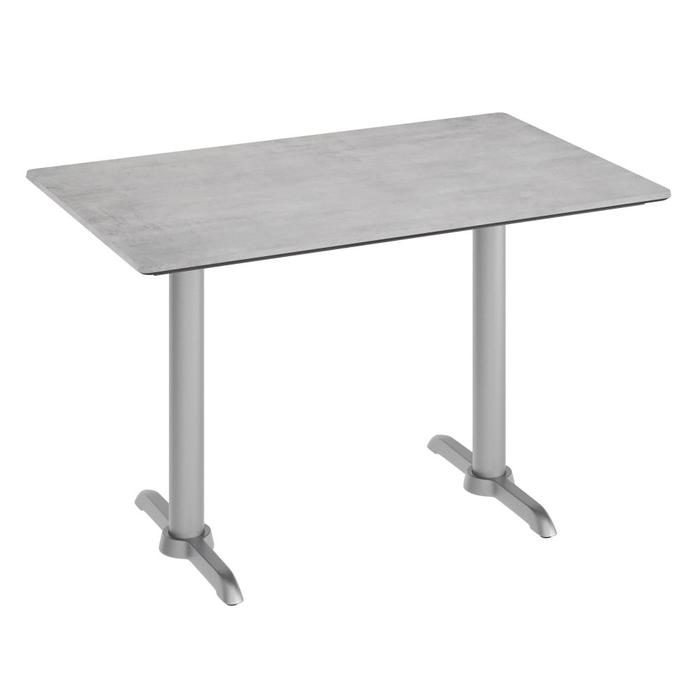 Commercial All Weather Hpl Tabletop With Dual T Bases 48 W X 30 D X 31.25 H