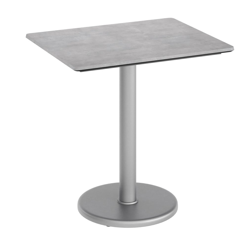 Commercial All Weather Hpl Tabletop With Round Base 29.75 W X 23.75 D X 29.5 H
