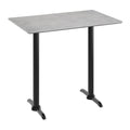 Commercial Hpl Tabletop With Bar Height Dual T Bases 48 W X 30 D X 42 H