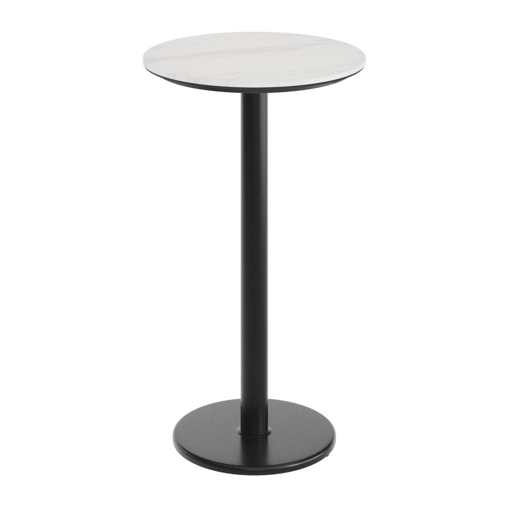 Commercial Hpl Tabletop With Bar Height Round Base