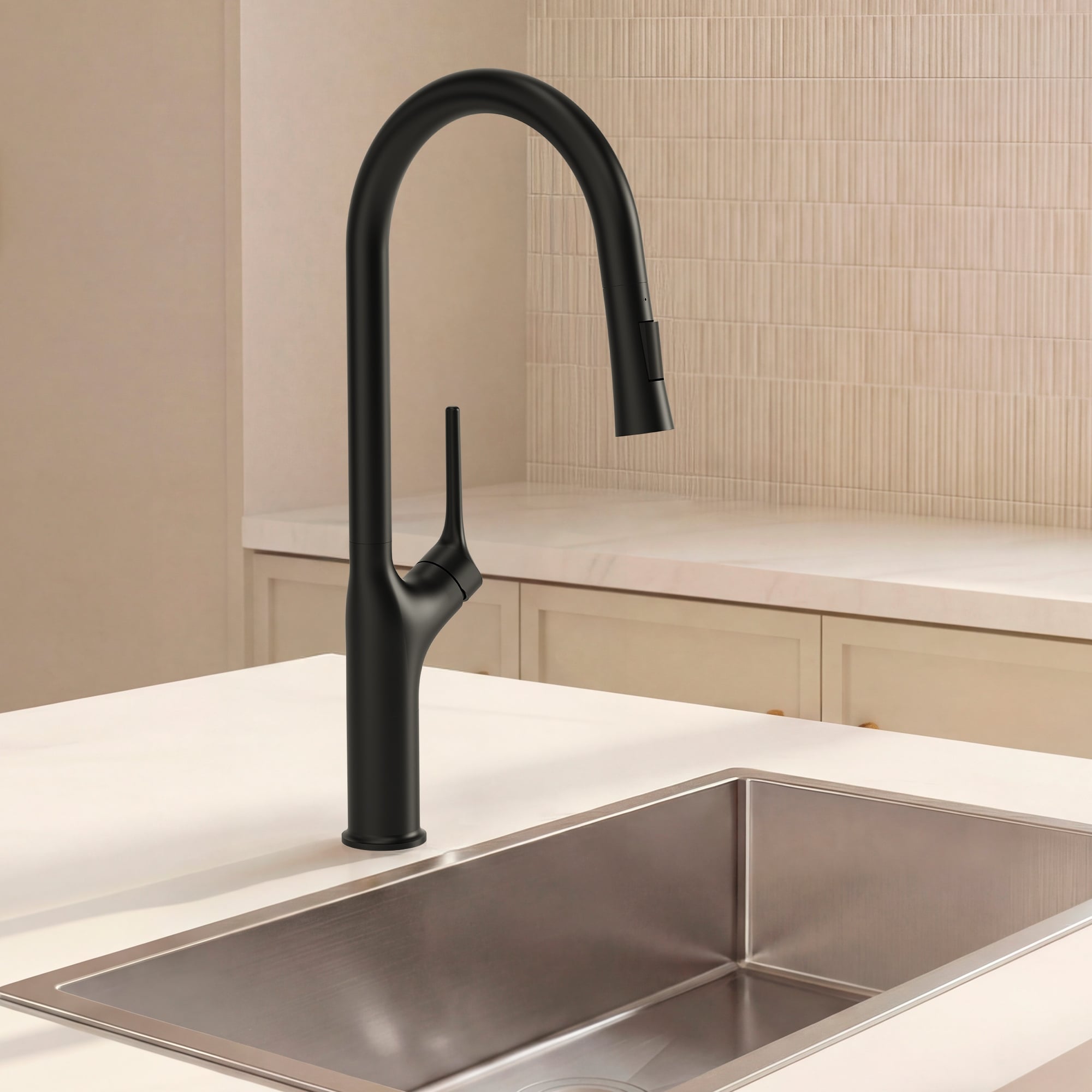 Commercial Single Handle Kitchen Sink Faucet Stainless Steel Kitchen Faucet