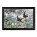 Common Swifts 1886 Bruno Liljefors Custom Framed Canvas