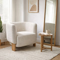 Compact Barrel Accent Chair With Curved Back 32.25