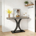 Compact Console Table Modern Industrial Style Entryway Foyer Table Sturdy Sofa Table