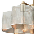 Compartir 20 Inch Wide 7 Light Chandelier In Polished Nickel 20In W X 20In D X 9In H