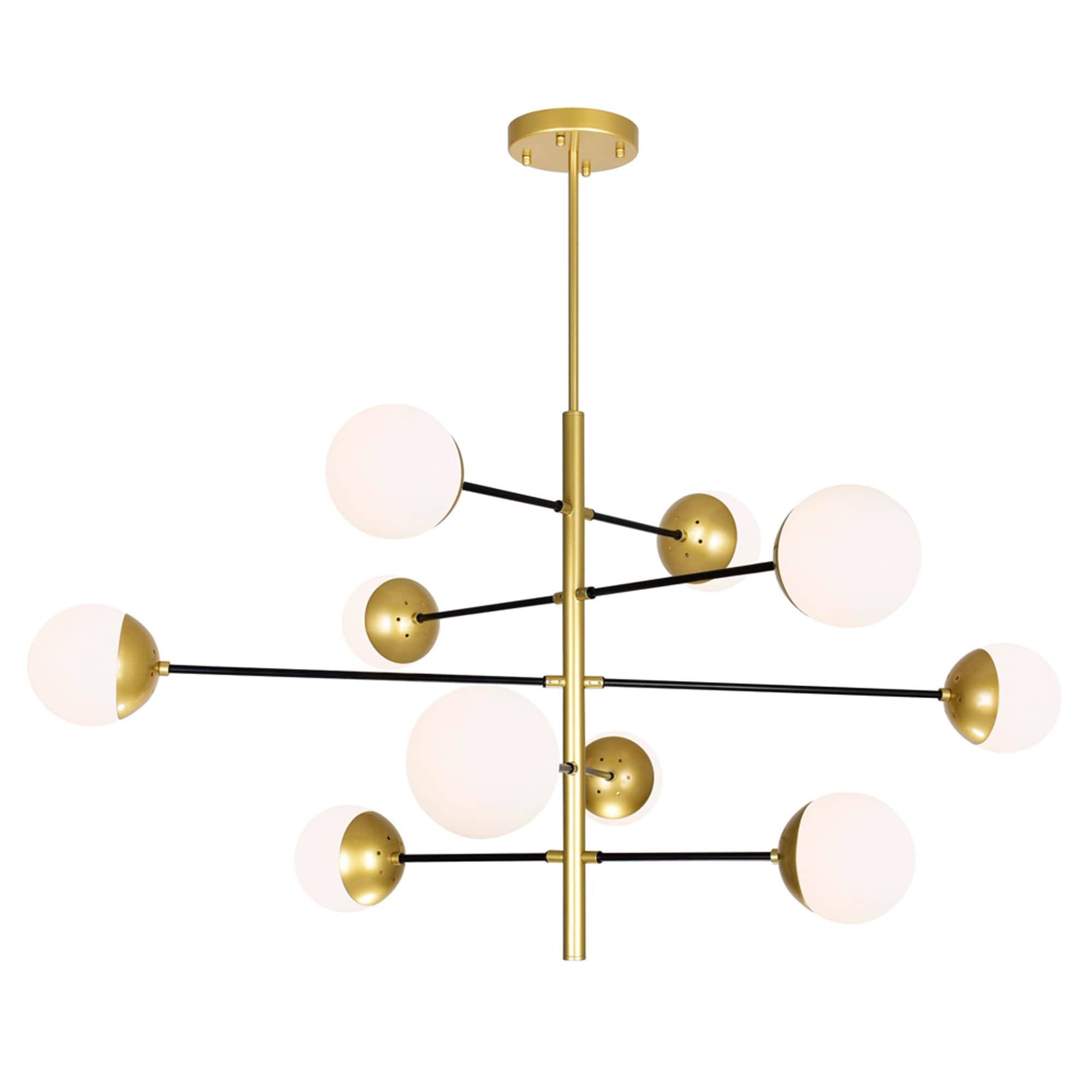 Compass 10 Light Chandelier With Medallion Gold Finish 38 In