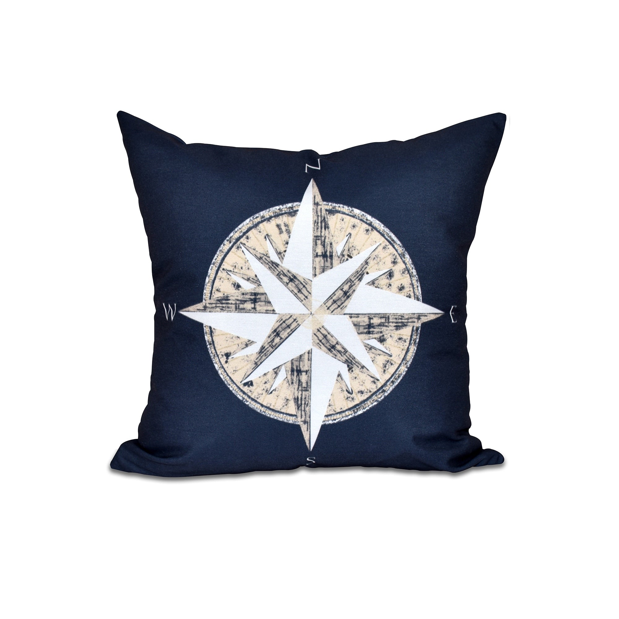 Compass Geometric Print 18 Inch Throw Pillow