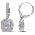 Miadora Sterling Silver 1 2Ct Tdw Diamond Composite Dangle Earrings