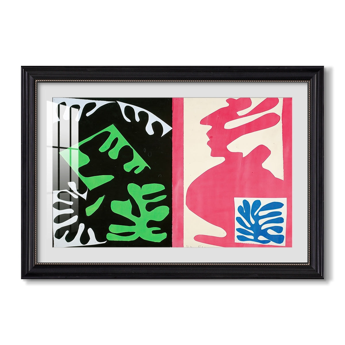Composition Black And Red From Jazz 1947 Henri Matisse Custom Framed Print