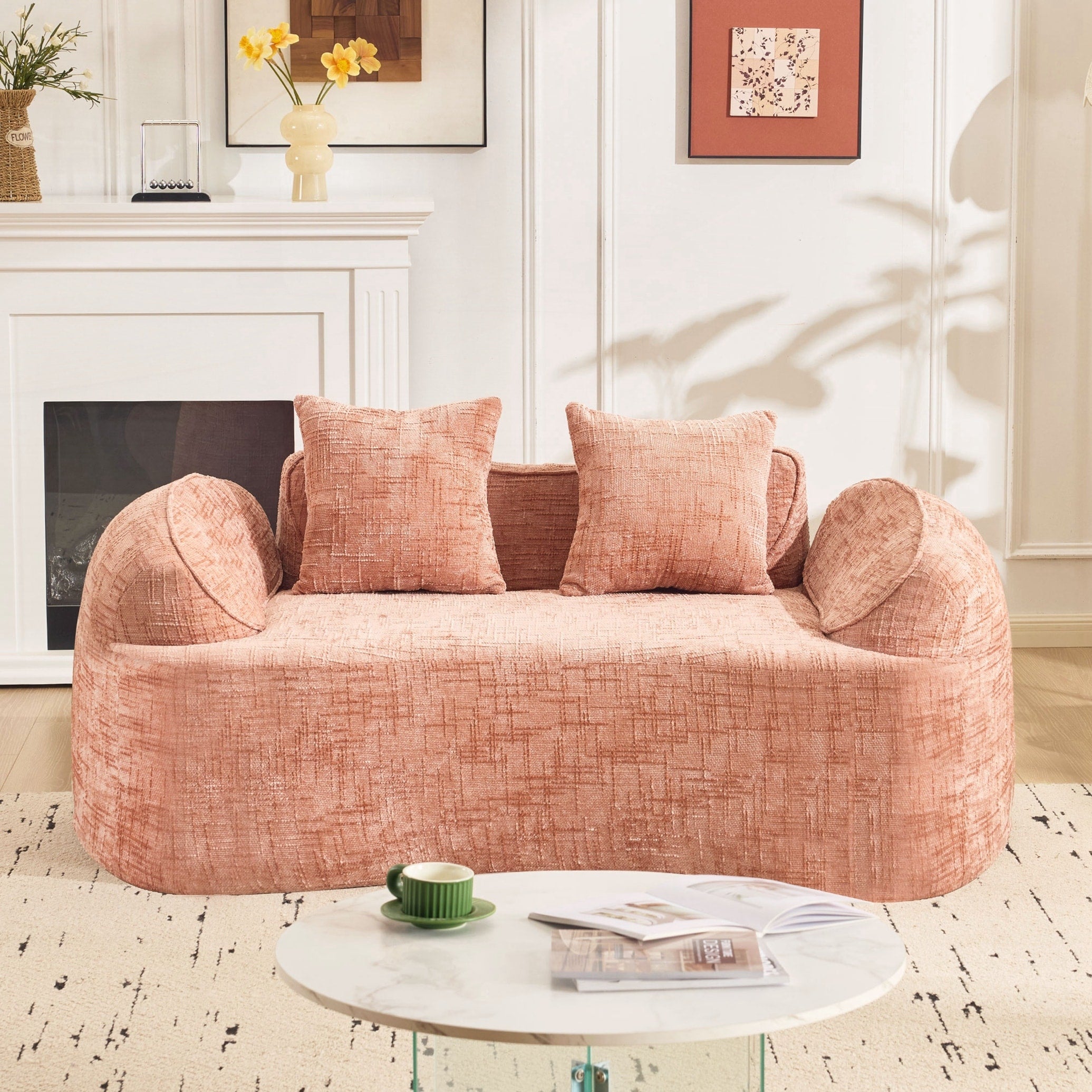 Compress Sofa. It Has Armrests On Both Sides Comes With Two Pillows