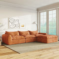 Compressed Sofa With High Density Foam Integrated Backrest Seat Cushion Decorative Edging