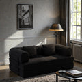 Compression Sofa Bed Convertible Floor Futon Couch 2 Seat Boneless Modular Loveseat With Corduroy Fabric
