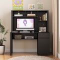 Computer Desk With Hutch Bookshelf Wood Executive Desk With Drawers 3 Ac Outlets And 2 Usb Charging Ports