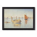 Concarneau Quiet Morning Opus 219 1891 Paul Signac Custom Framed Canvas