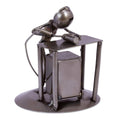 Concentrating Welder Upcycled Metal Auto Part Sculpture